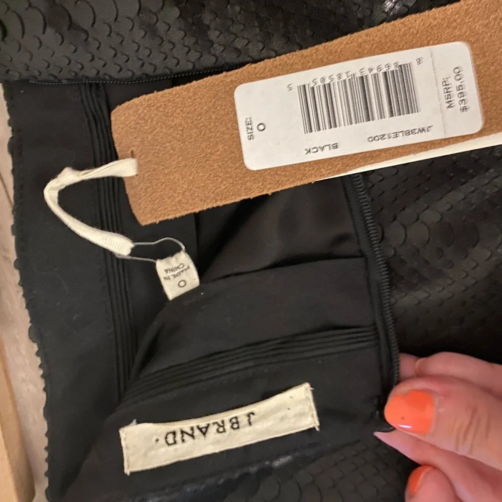 NWT J Brand Black Leather Shorts - Picture 7 of 13